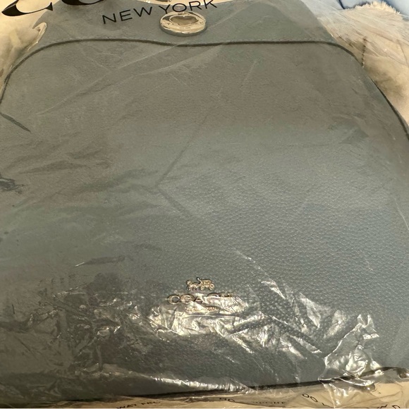 New With Tags COACH FULL PRICE Turnlock Edie Shoulder Bag Slate Blue Retail $395 - Picture 4 of 11